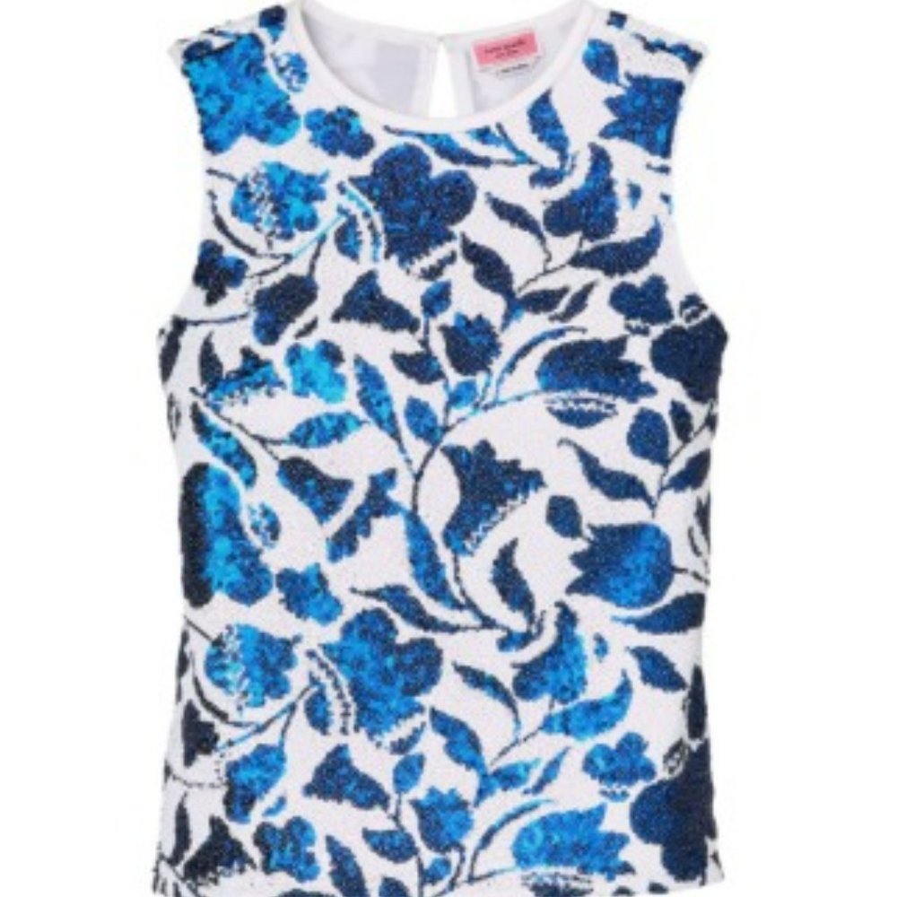 Kate Spade Zig Zag Sequin Top - size L